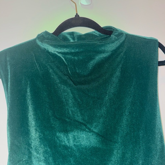 NWT A New Day Green Velvet Ruched Bodycon Dress - Picture 4 of 5
